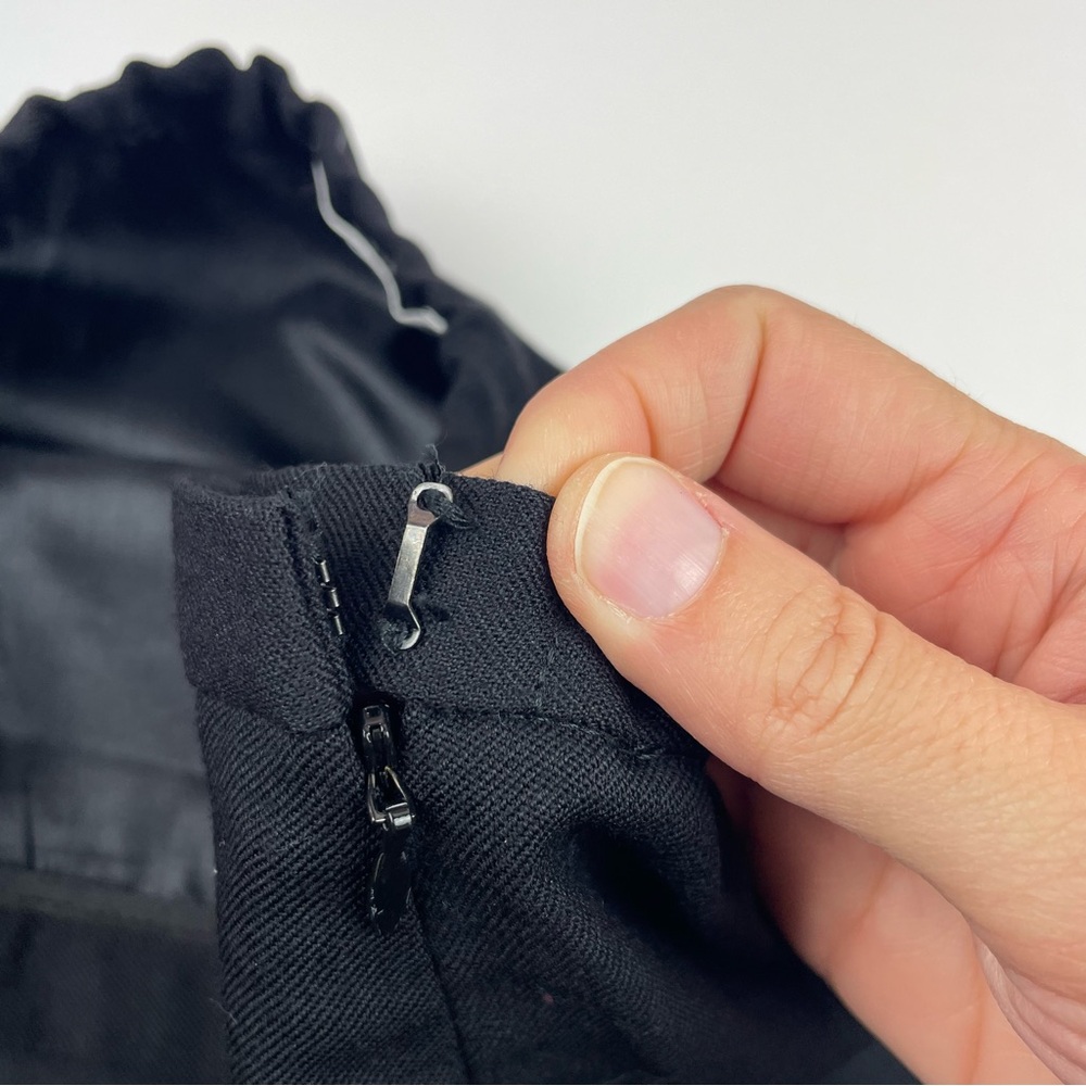 Pendleton Solid Black 100% Virgin Wool Skirt Wome… - image 4